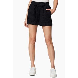 [BLANKNYC] Womens Black Eyelet Shorts With Self Belt Size X-Small NWT